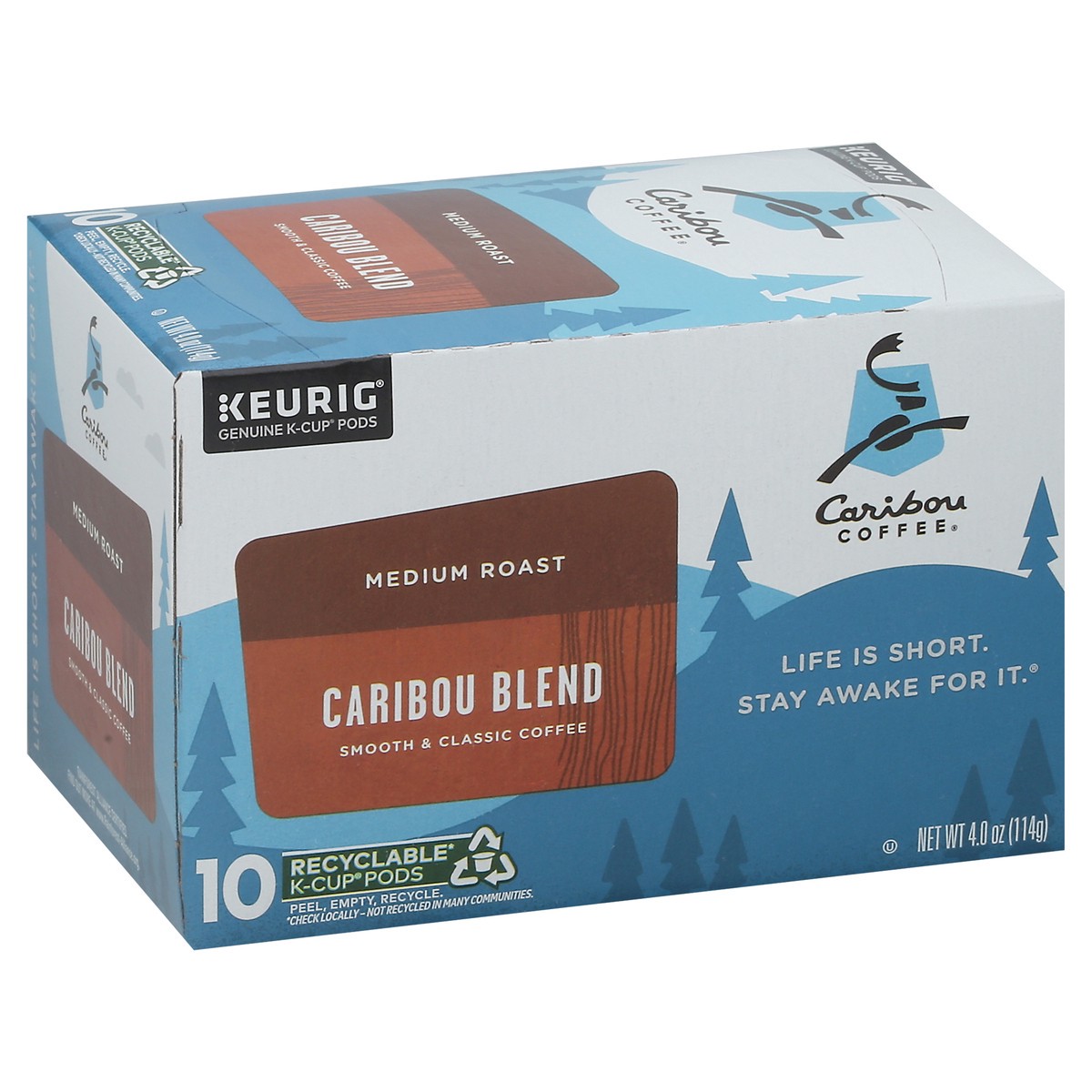 slide 7 of 14, Caribou Coffee K-Cup Pods Medium Roast Smooth & Classic Caribou Blend Coffee - 10 ct, 10 ct