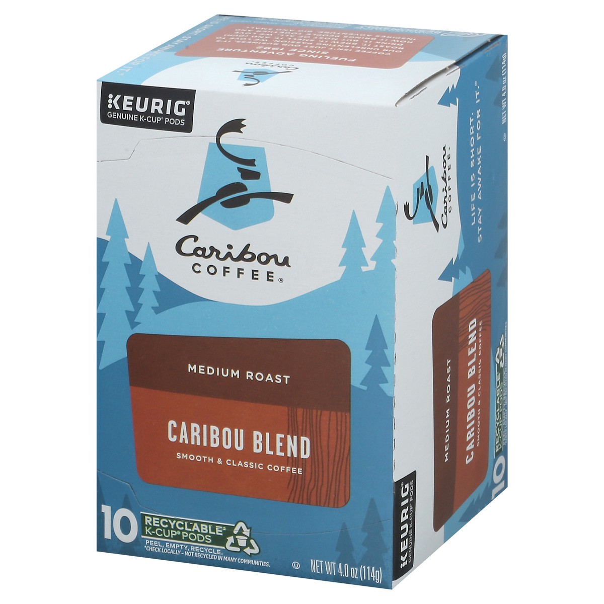 slide 8 of 14, Caribou Coffee K-Cup Pods Medium Roast Smooth & Classic Caribou Blend Coffee - 10 ct, 10 ct