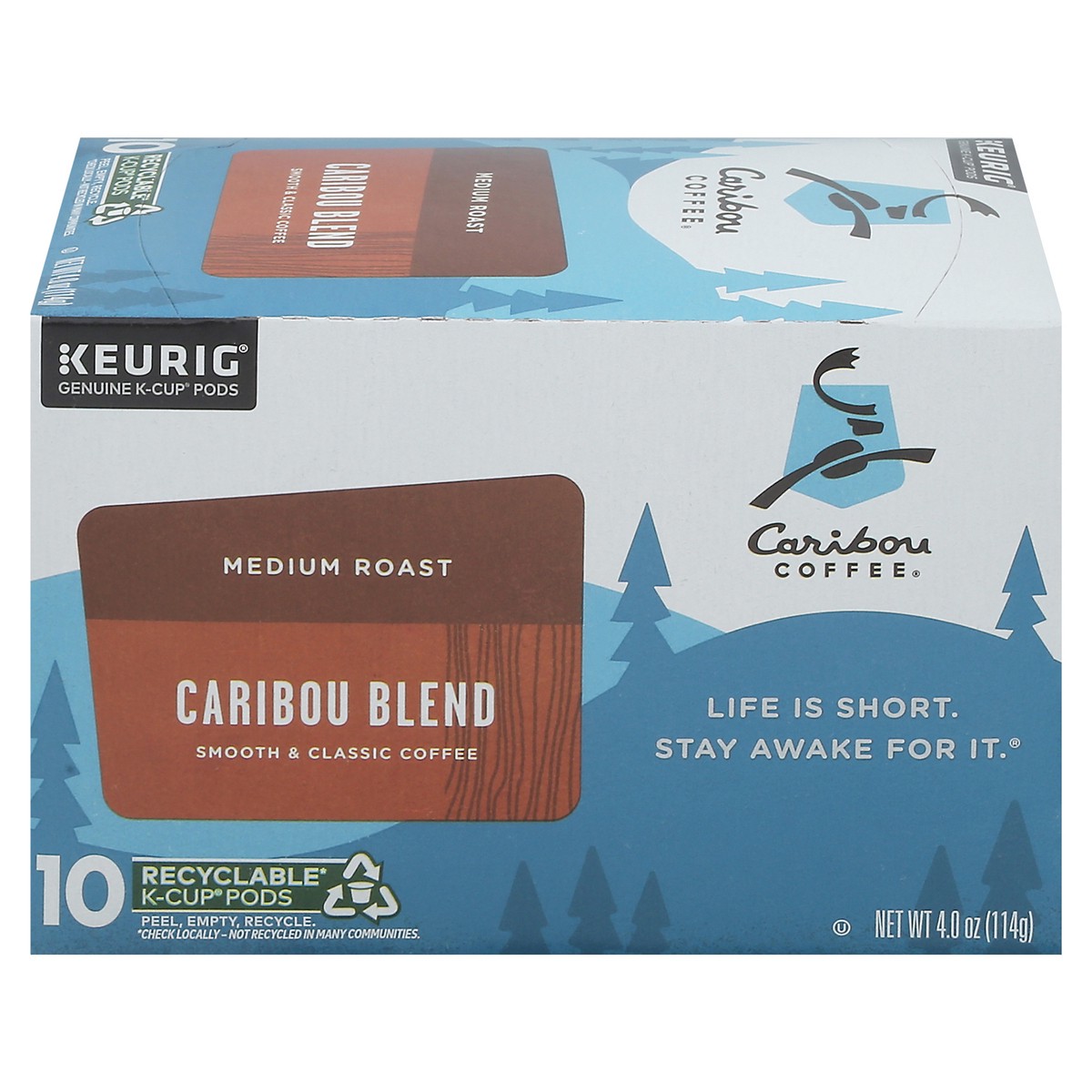 slide 11 of 14, Caribou Coffee K-Cup Pods Medium Roast Smooth & Classic Caribou Blend Coffee - 10 ct, 10 ct