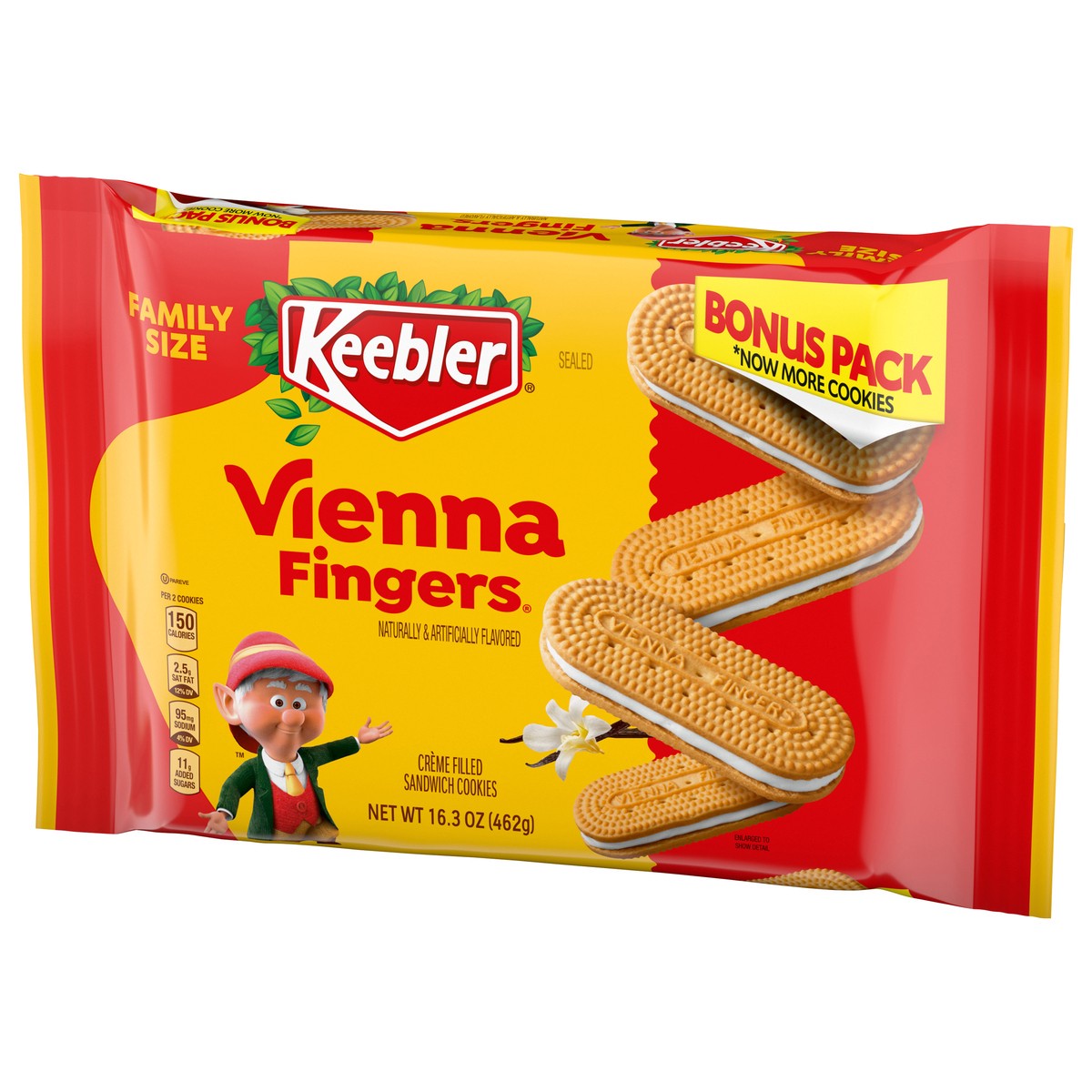 slide 10 of 15, KEEBLER Vienna Fingers Vanilla Cream Sandwich Cookies 16.3oz / 462g, 16.3 oz