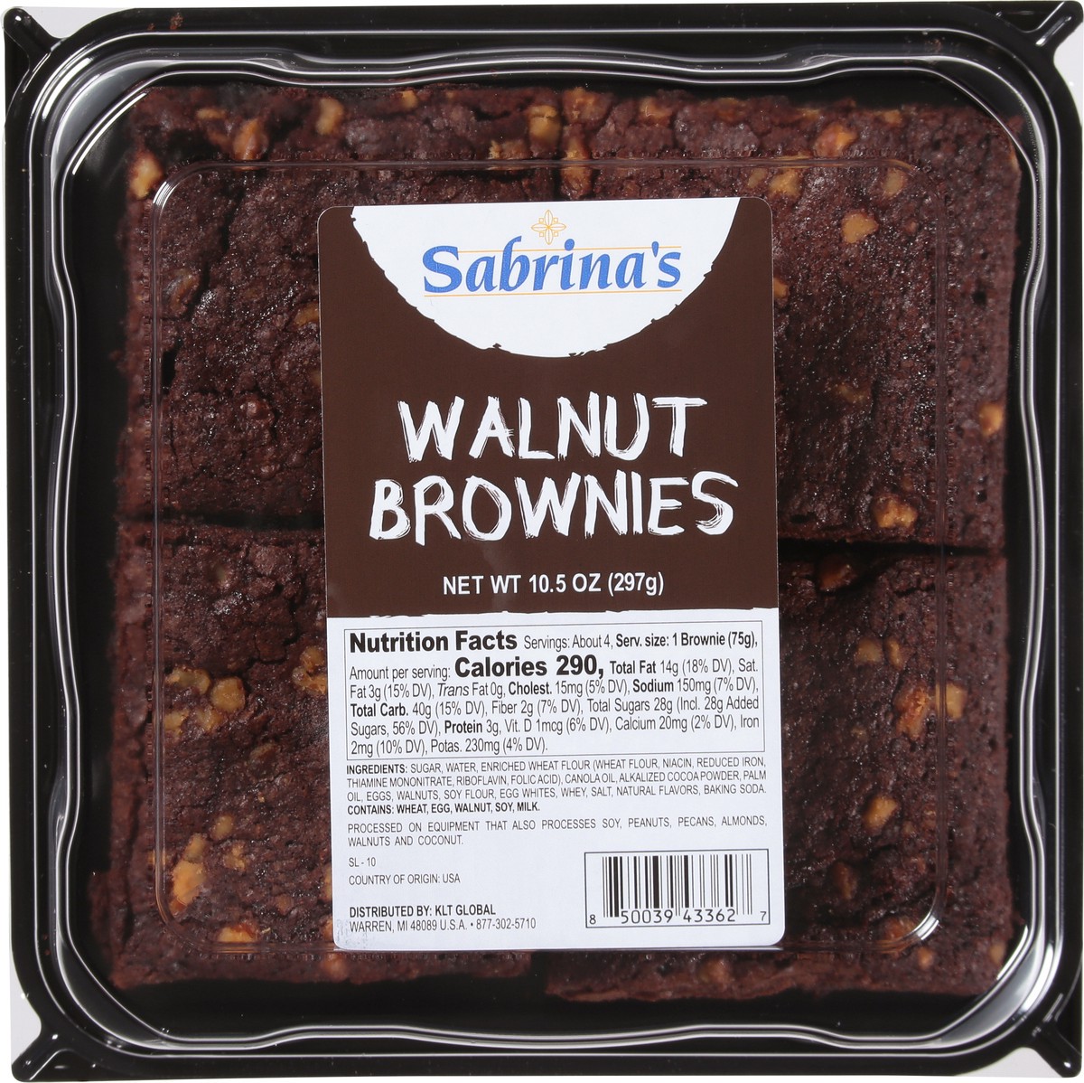 slide 8 of 13, Sabrinas Brownie Walnuts - 4 Ct, 1 ct