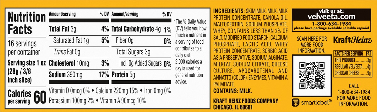 slide 3 of 9, Velveeta 2% Milk Cheese 16 oz, 16 oz
