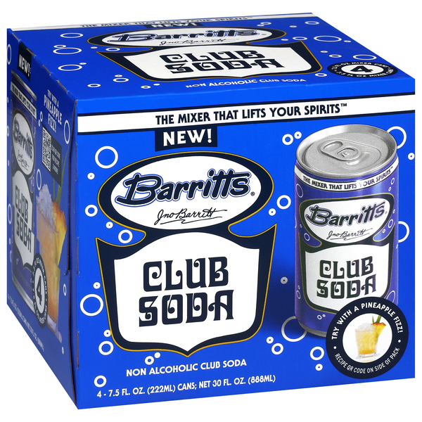 slide 1 of 1, Barritts Club Soda - 7.5 oz, 7.5 oz