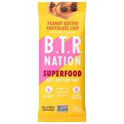 B.T.R. Nation Superfood Peanut Butter Chocolate Chip Nut Butter Bar 1.23 oz