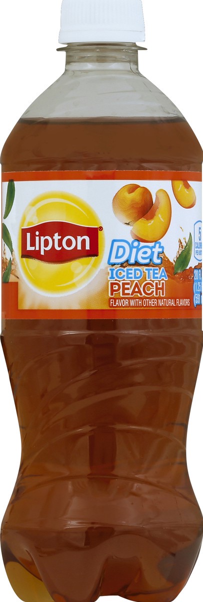 slide 2 of 6, Lipton Diet Iced Tea Peach Bottle, 20 fl oz