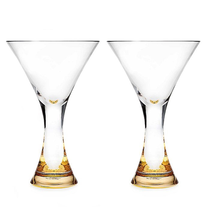 slide 3 of 3, Godinger Finley Gold Cocktail Glasses, 2 ct