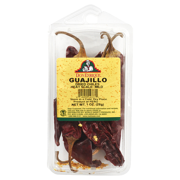 slide 1 of 2, Don Enrique Guajillo Dried Chili Peppers, 1 oz