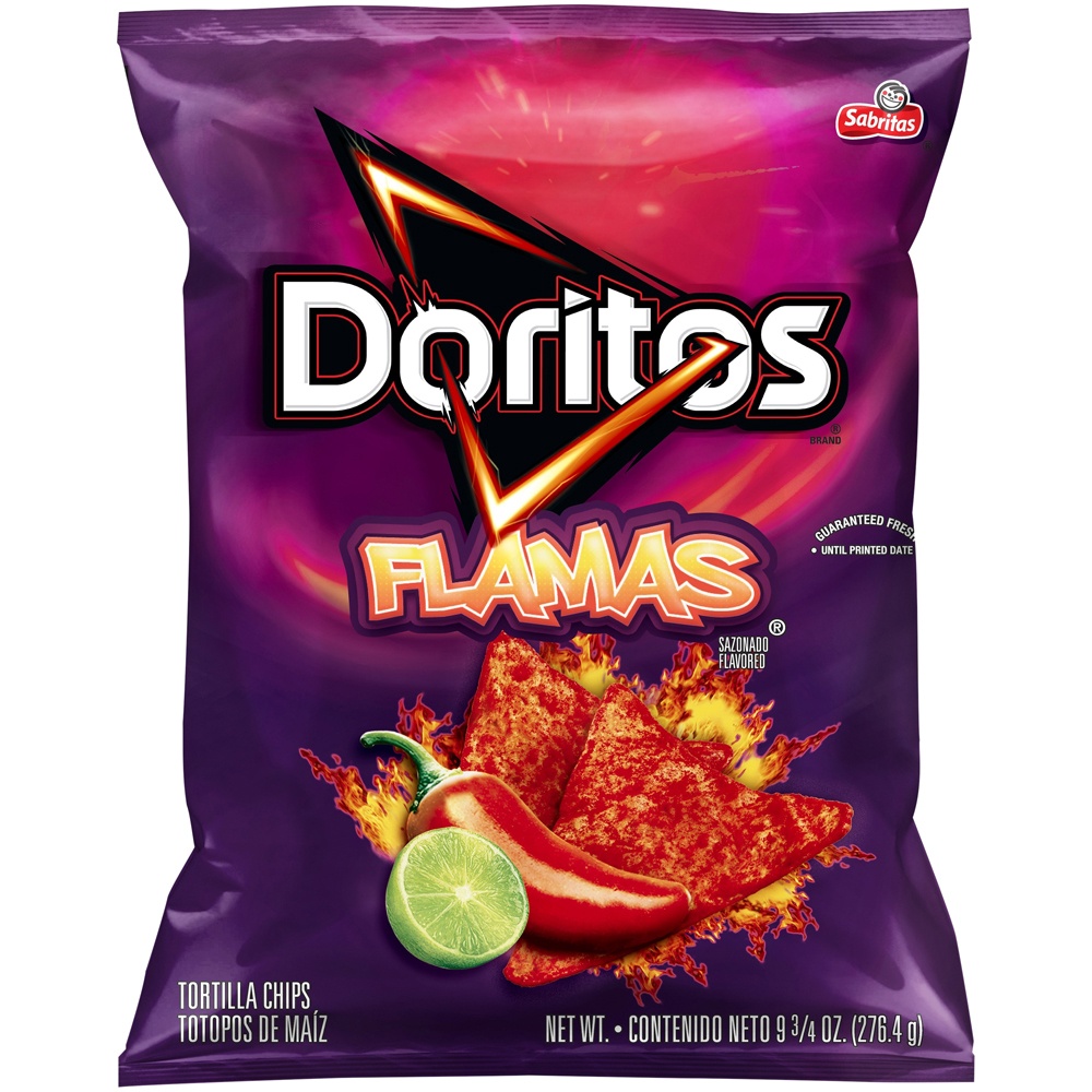 slide 2 of 4, Doritos Flamas Tortilla Chips, 9.75 oz