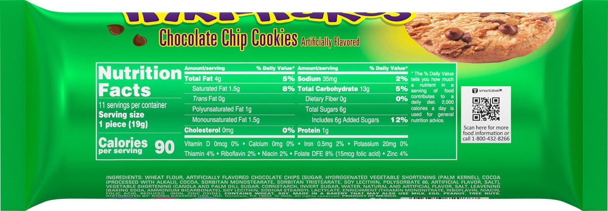 slide 5 of 7, Marinela Trikis Chocolate Chip Cookies, 7.23 oz, Cookies, Pouch, 7.23 oz