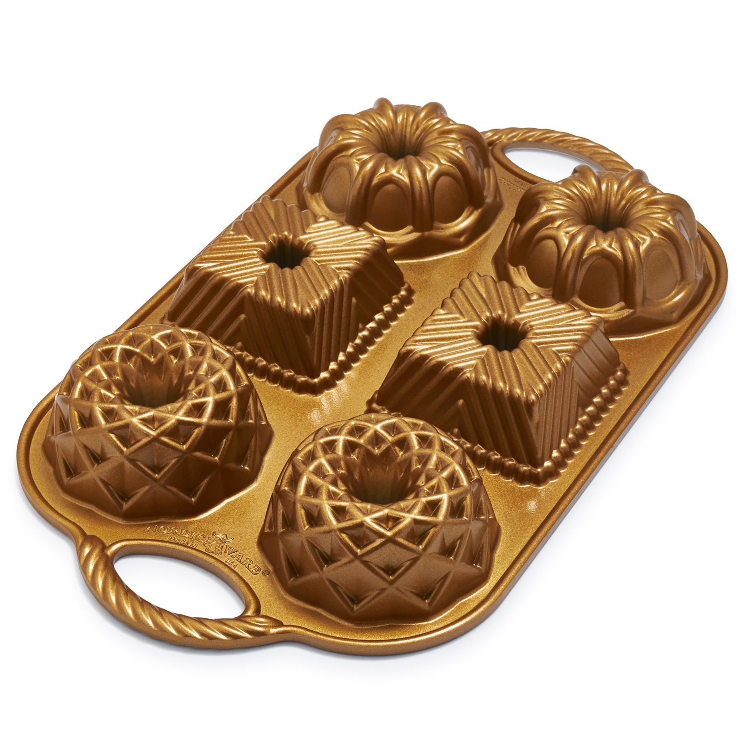 slide 1 of 1, Nordic Ware Geo Mini Bundt Pan, 1 ct