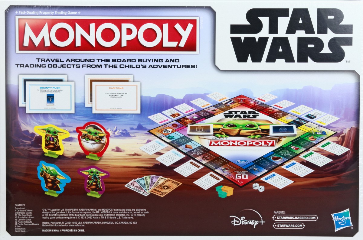 slide 3 of 10, Hasbro Star Wars The Mandalorian 8+ Monopoly Fast-Dealing Property Trading Game 1 ea, 1 ea