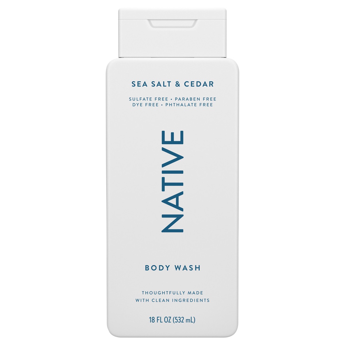 slide 1 of 1, Native Sea Salt & Cedar Body Wash 18oz, 18 fl oz