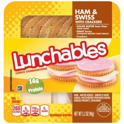 Lunchables Ham & Swiss Protein Pack, 3.2 oz Pack