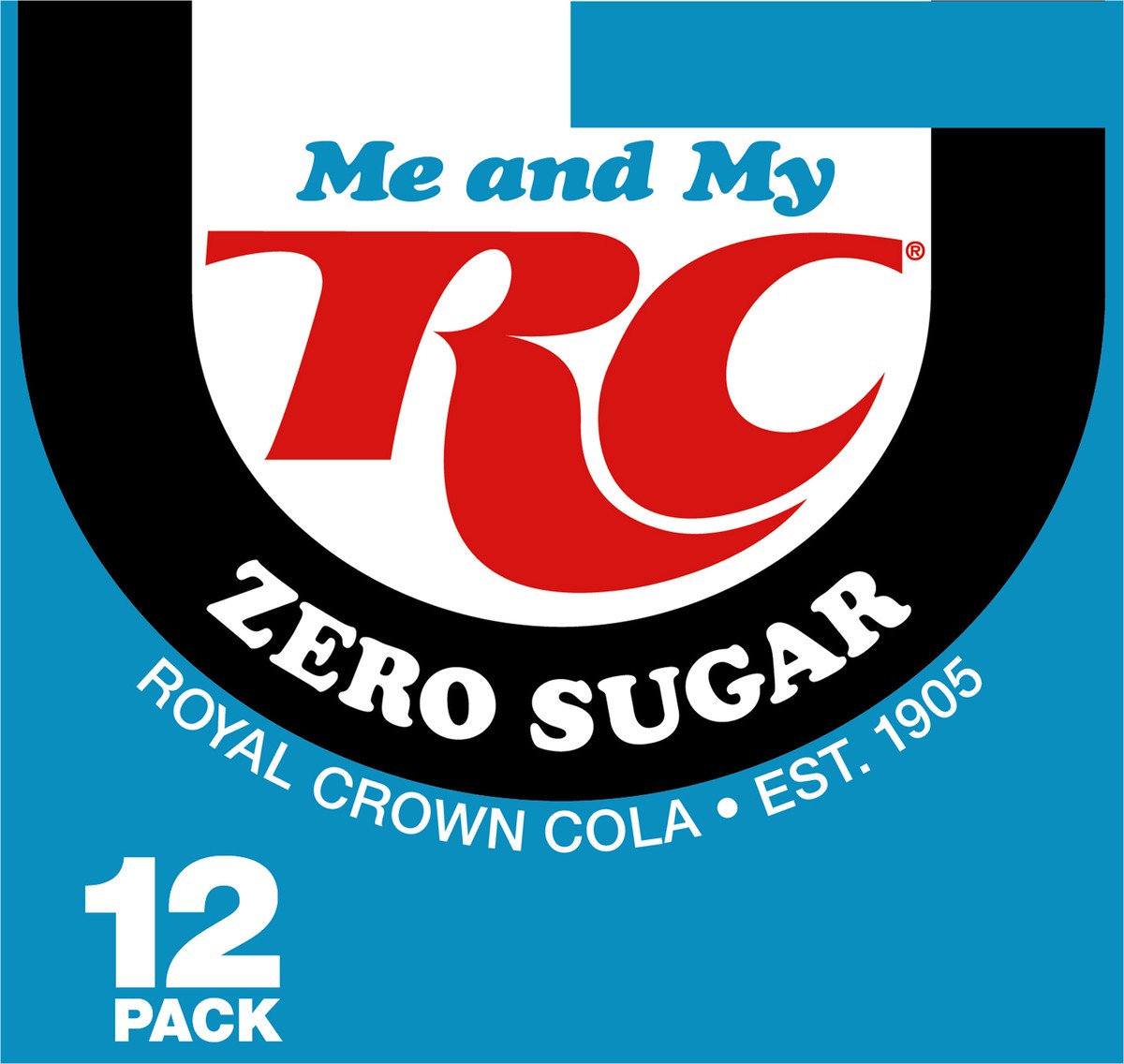 slide 5 of 10, RC Cola Cola Zero Sugar Soda, 12 fl oz cans, 12 pack, 12 ct; 12 oz