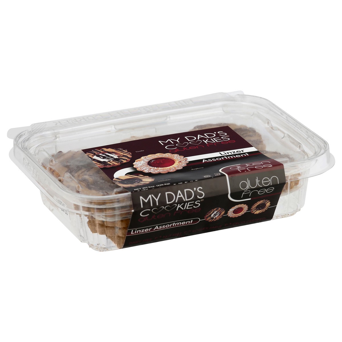 slide 4 of 13, My Dad's Cookies Linzer 8 oz, 8 oz