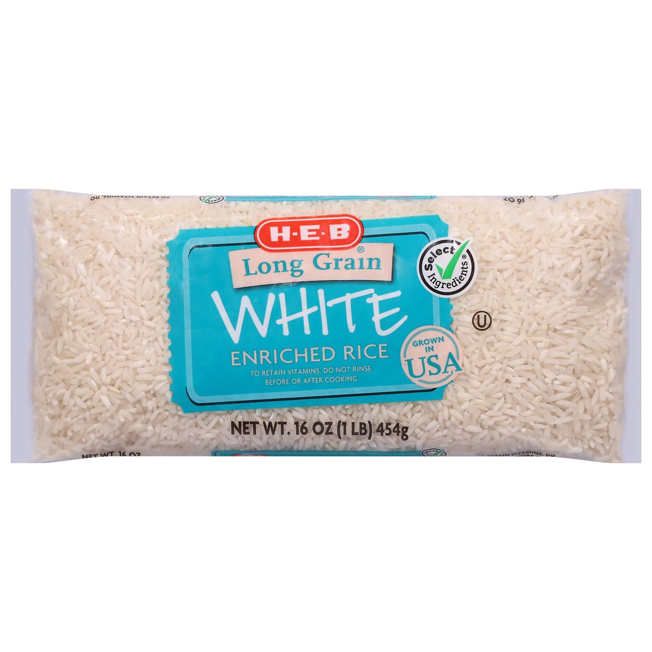 slide 1 of 1, H-E-B Enriched Long Grain White Rice, 16 oz