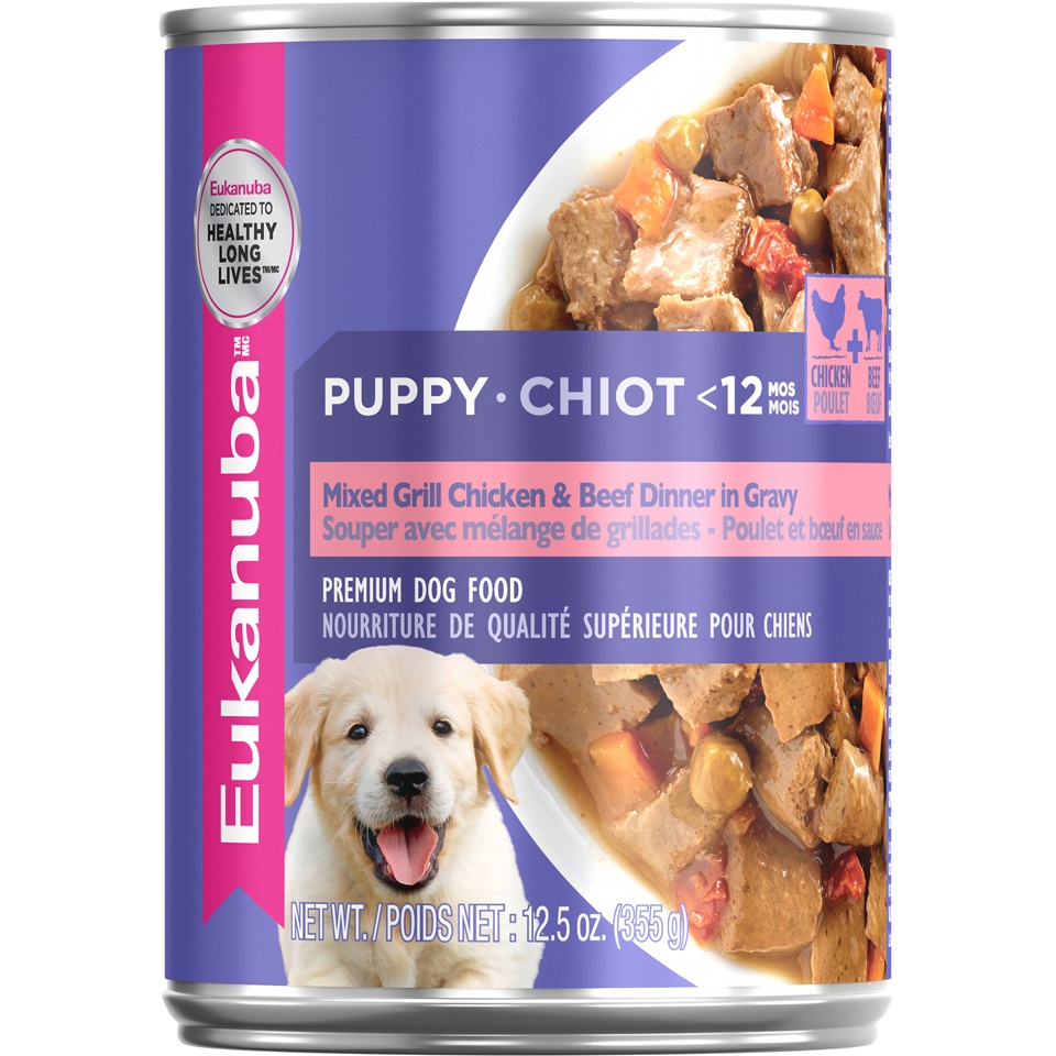 slide 1 of 7, Eukanuba Mixed Grill with Chicken & Beef in Gravy Premium Dog Food, 12.5 oz