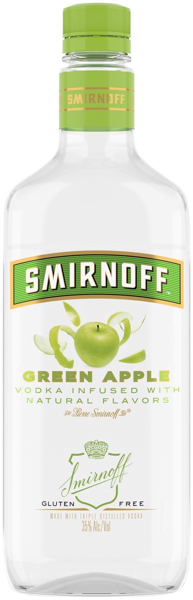 slide 1 of 5, Smirnoff Green Apple Vodka, 750 ml