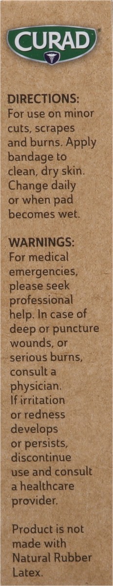 slide 3 of 9, Curad Naturals Infused with Baking Soda Bandages 10 ea, 10 ct