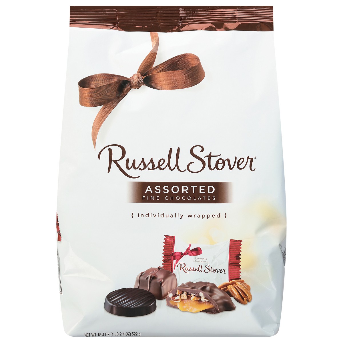 slide 1 of 9, RUSSELL STOVER Assorted Milk & Dark Chocolates, 18.4 oz. bag (˜ 34 pieces), 18.4 oz