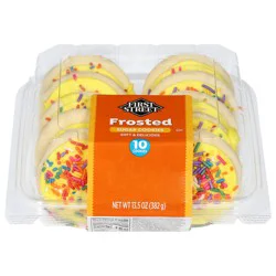 First Street Yellow Frosted Cookies