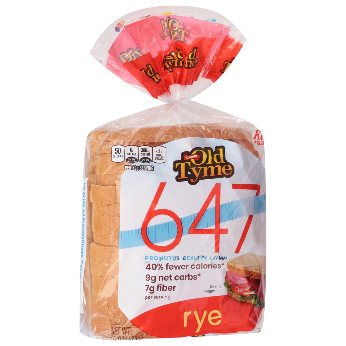 slide 8 of 9, Old Tyme 647 Rye Bread 15 oz, 15 oz