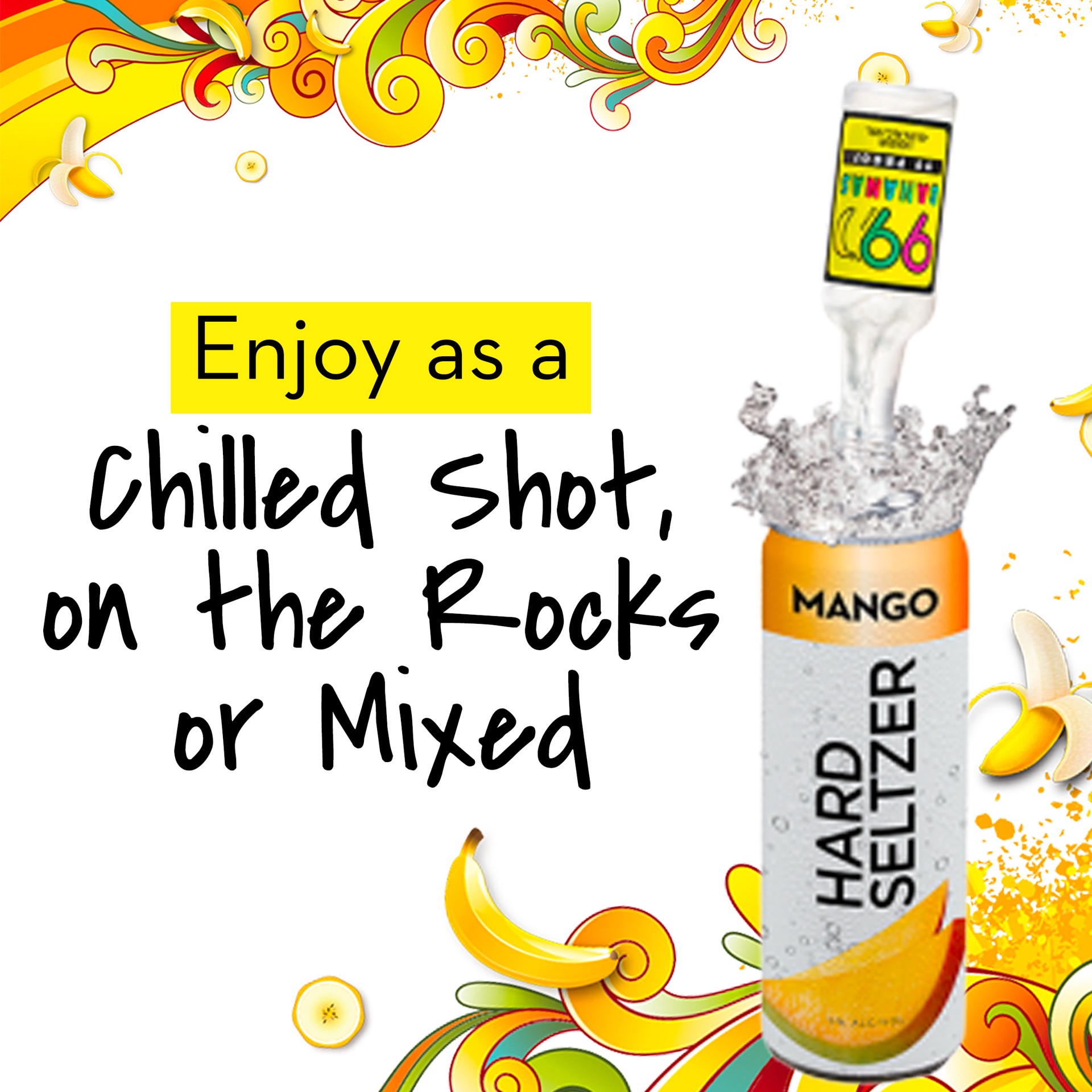 slide 5 of 5, 99 Brand Bananas Liqueur, 50 ml