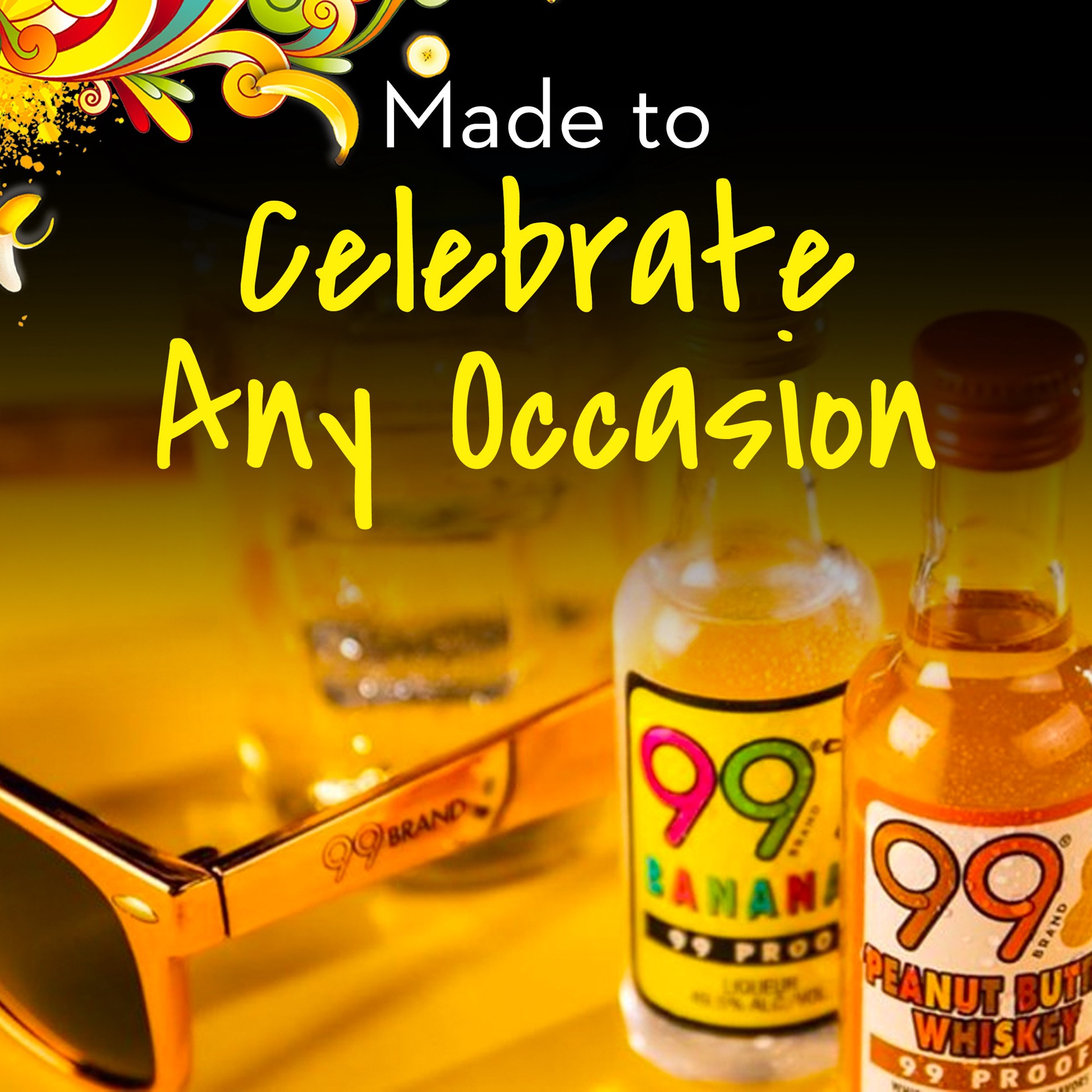 slide 4 of 5, 99 Brand Bananas Liqueur, 50 ml