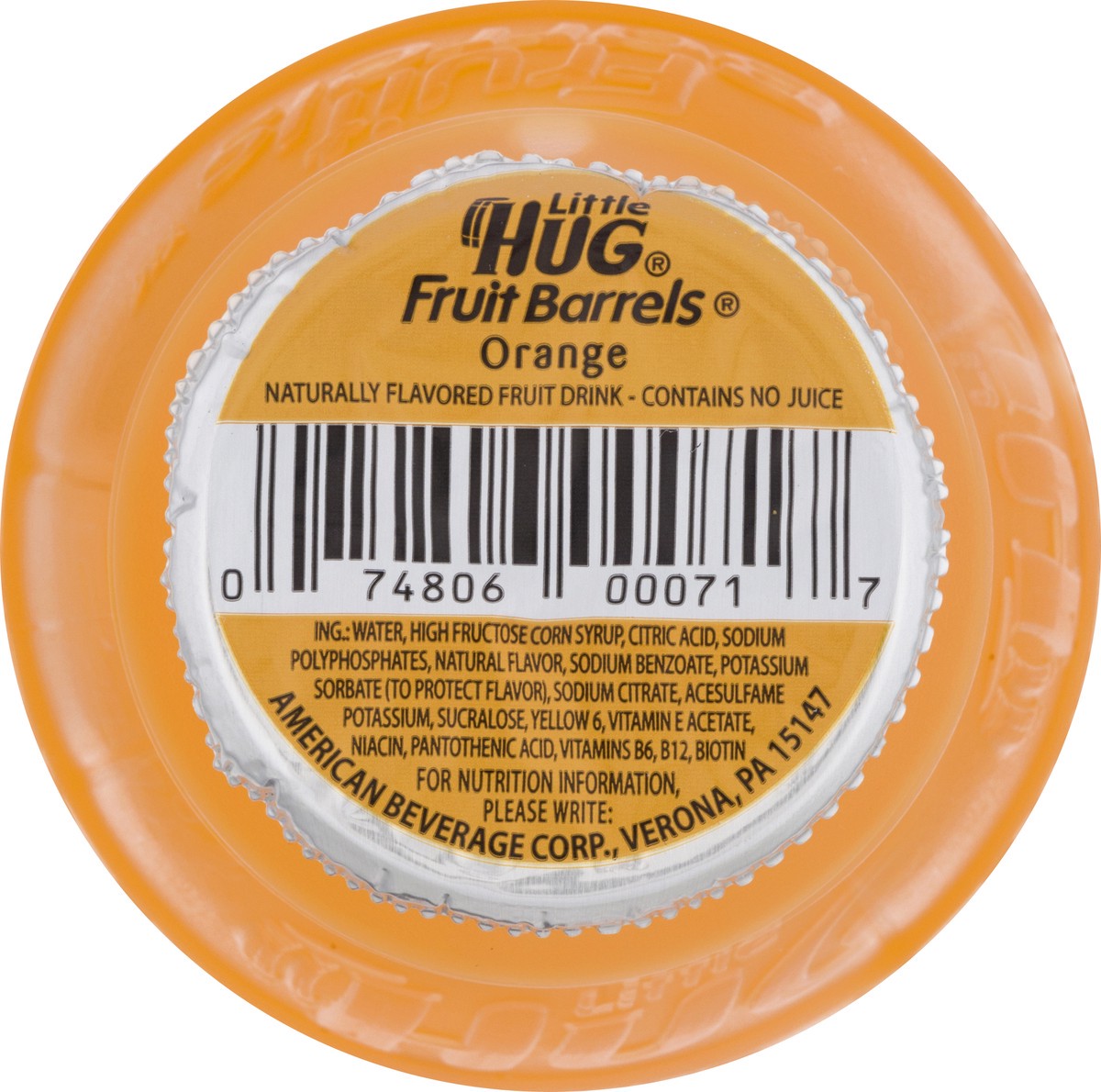 slide 7 of 12, Little Hug Fruit Barrels Orange Fruit Drink, 8 fl oz