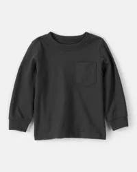 Carter's Baby Boy Long-Sleeve Pocket Tee - Black, 12M