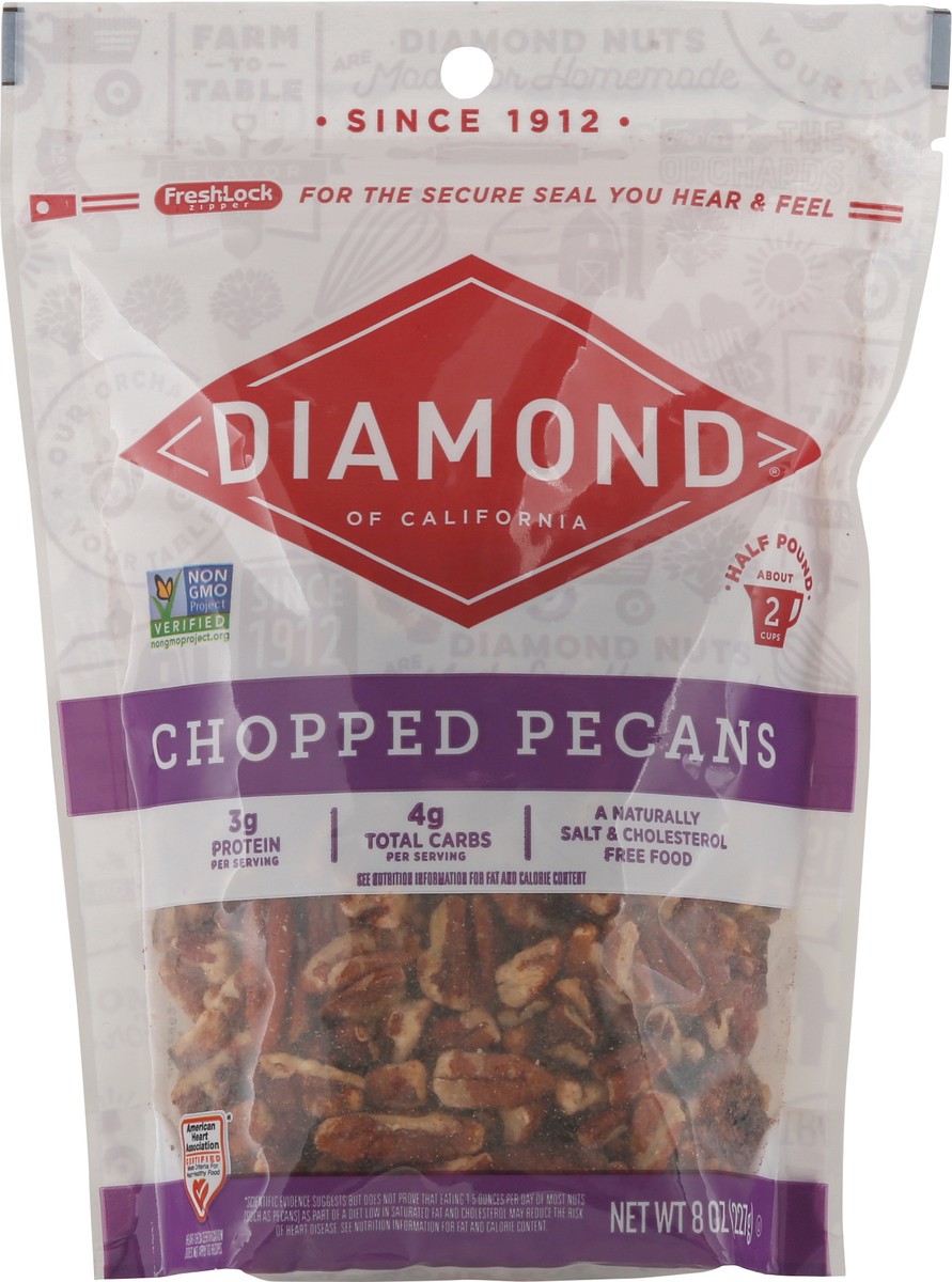 slide 6 of 9, Diamond of California Chopped Pecans - 8 oz, 8 oz
