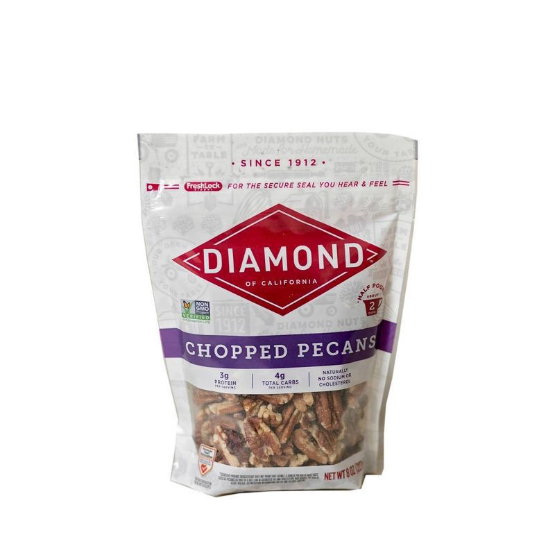 slide 1 of 9, Diamond of California Chopped Pecans - 8 oz, 8 oz