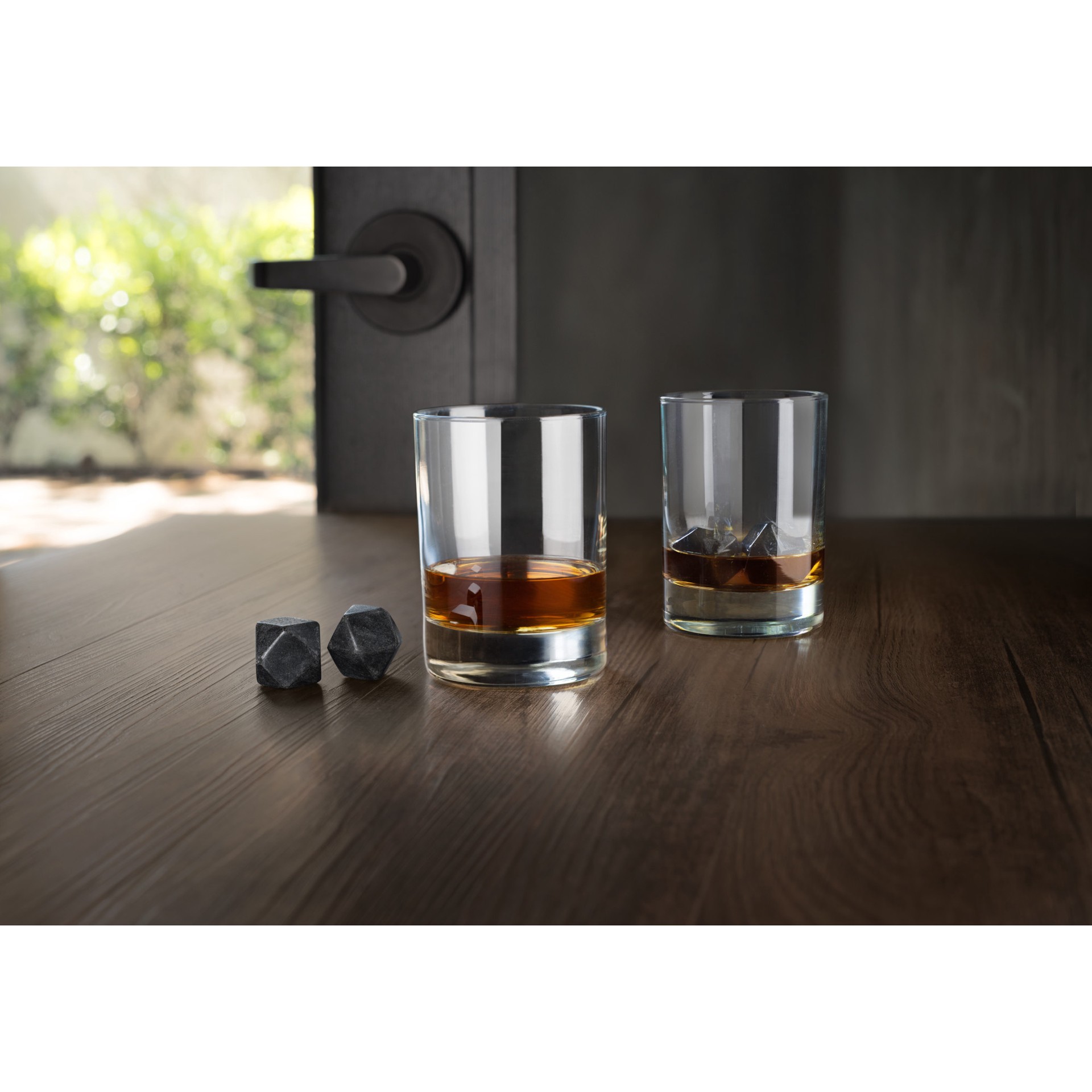 slide 3 of 5, Viski Glacier Rocks Hexagonal Basalt Stones by Viski, 4 ct