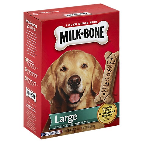 slide 1 of 1, Milk-Bone Dog Snacks Biscuits Large Box, 24 oz