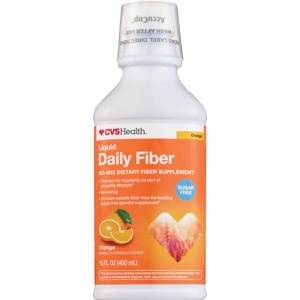 slide 1 of 1, CVS Health Liquid Daily Fiber No-Mix Dietary Fiber Supplement, 16 Oz, 16 oz