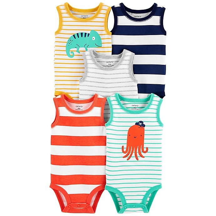 slide 1 of 1, Carter's Tank Bodysuits, 5 ct