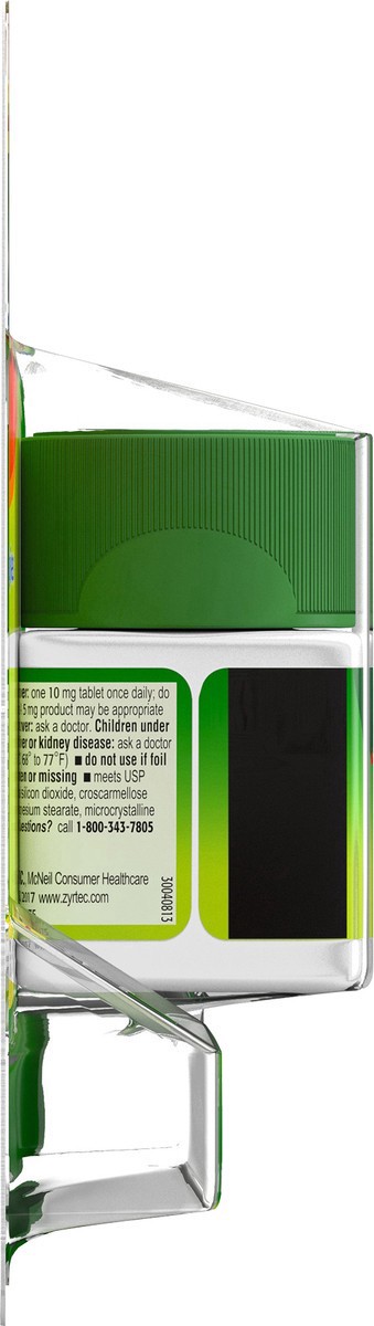 slide 2 of 4, Zyrtec Allergy Tablets, 10 mg, 40 Count, 40 ct