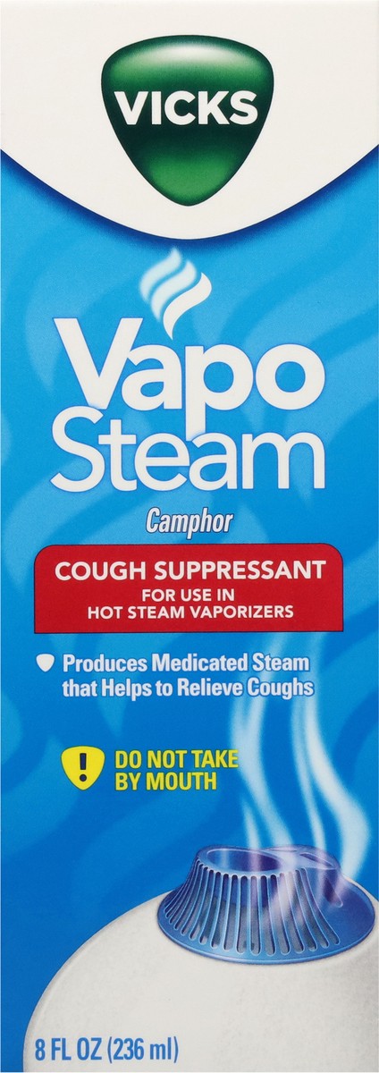 slide 10 of 13, Vicks VapoSteam Camphor Cough Suppressant 8 fl oz, 8 fl oz