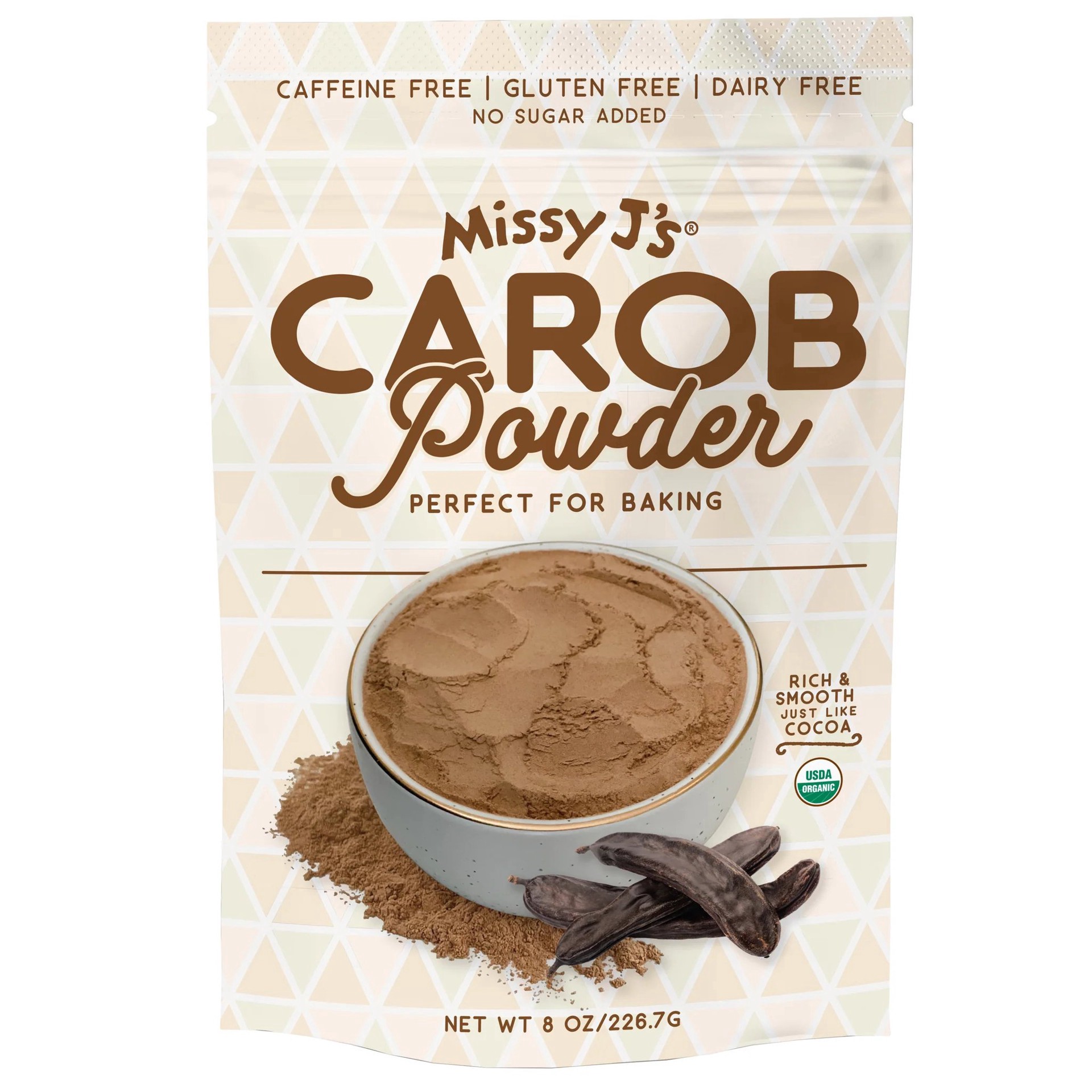 slide 1 of 1, Missy J's Organic Roasted Carob Powder, 8 oz