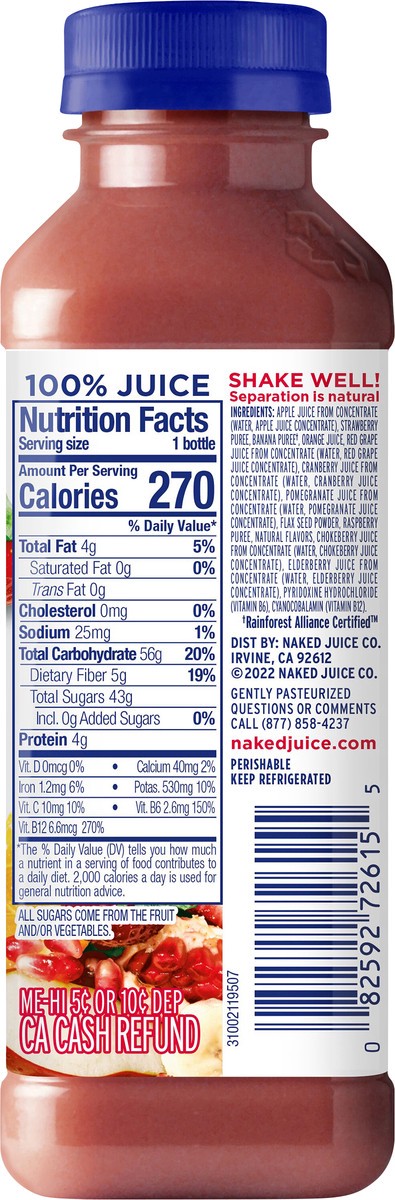 slide 5 of 7, Naked 100% Juice Blend Of Juices Red Machine 15.2 Fl Oz, 15.2 fl oz