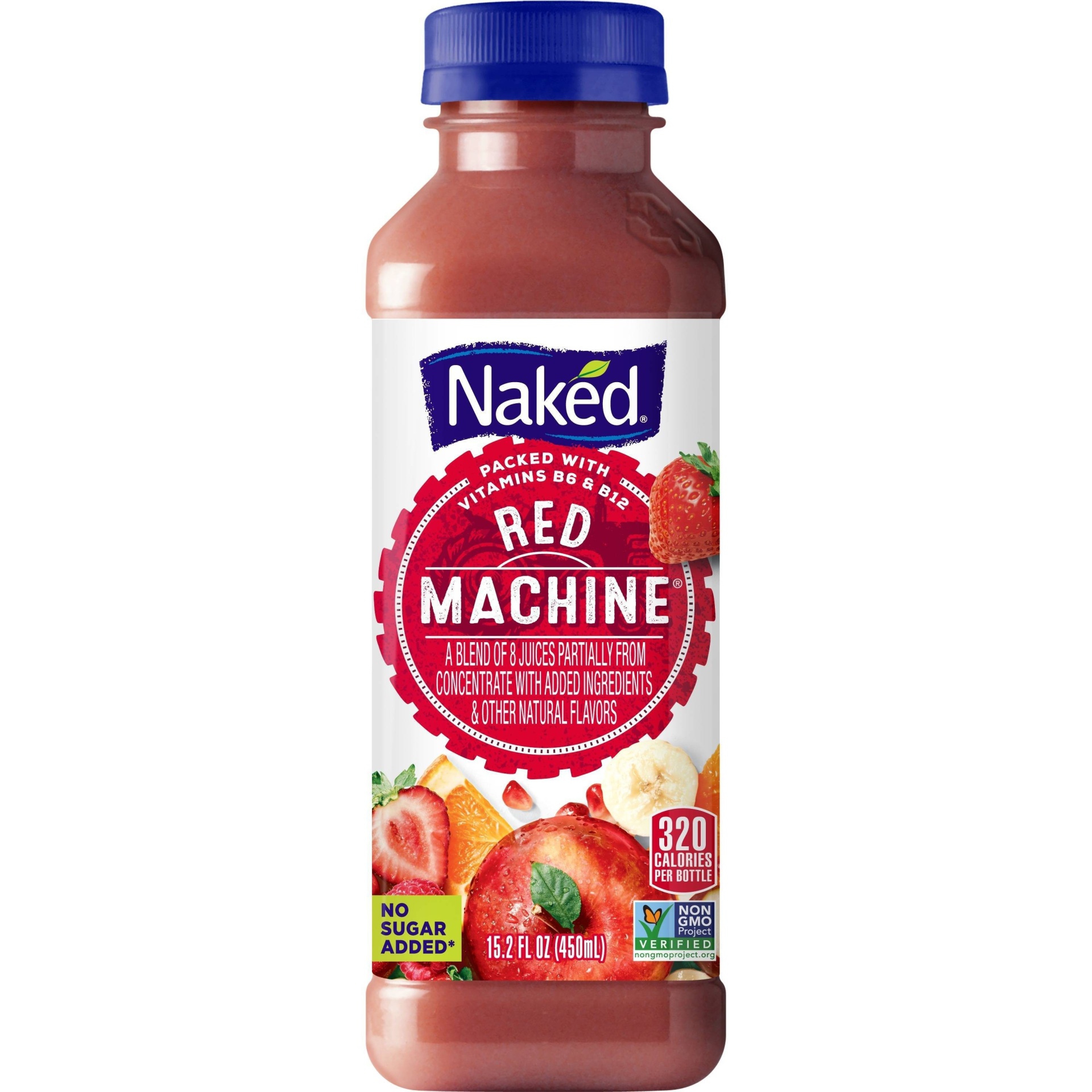 slide 1 of 3, Naked Red Machine Juice Smoothie Bottle, 