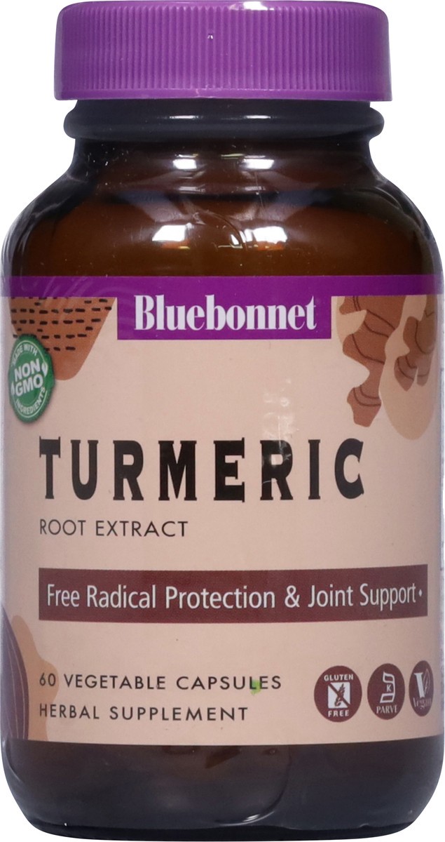 slide 5 of 14, Bluebonnet Nutrition Turmeric 60 Vegetable Capsules, 60 ct