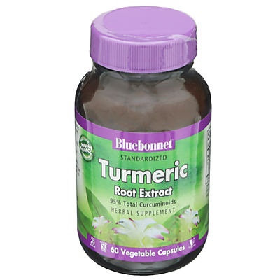 slide 1 of 1, Bluebonnet Nutrition Standardized Turmeric Root Extract Vegetable Capsules, 60 ct
