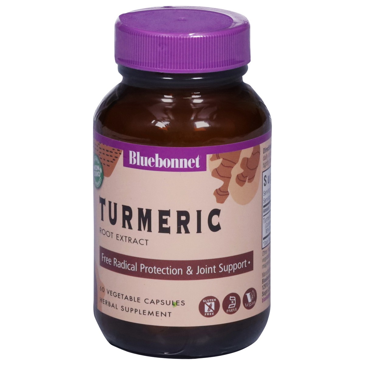 slide 7 of 14, Bluebonnet Nutrition Turmeric 60 Vegetable Capsules, 60 ct