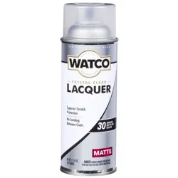 Rust-Oleum Watco Crystal Clear Lacquer Wood Finish Spray, Matte Clear