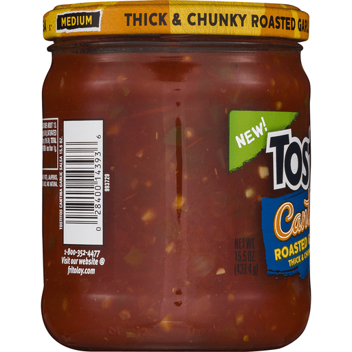 slide 5 of 9, Tostitos Cantina Roasted Garlic Thick & Chunky Salsa, 15.5 oz