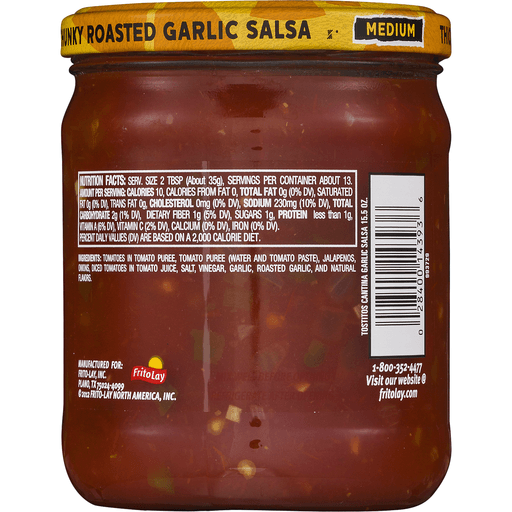 slide 7 of 9, Tostitos Cantina Roasted Garlic Thick & Chunky Salsa, 15.5 oz