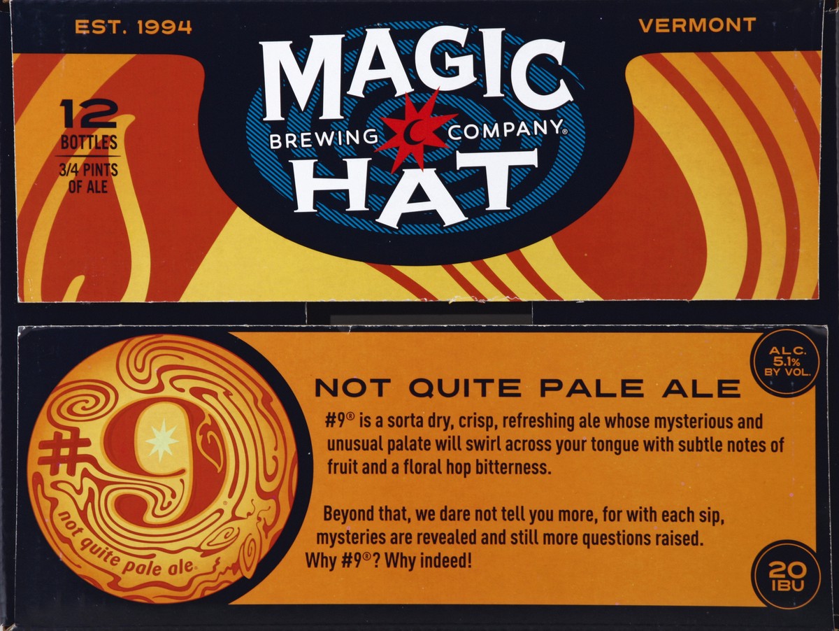 slide 2 of 6, Magic Hat #9 Not Quite Pale Ale, 12 ct; 12 fl oz