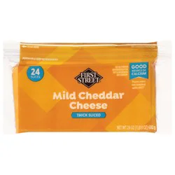 First Street Mild Sliced Cheddar Cheese