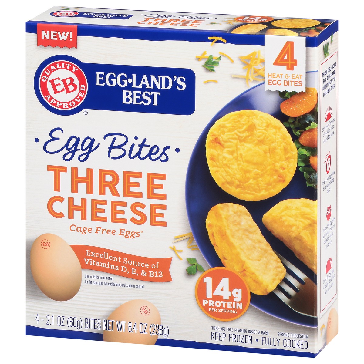 slide 3 of 9, Eggland's Best Three Cheese Egg Bites, 4 ct